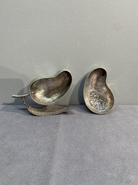 Eight silver betel chewing utensils, Southeast Asia, 19/20th C.