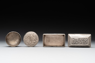 Eight silver betel chewing utensils, Southeast Asia, 19/20th C.