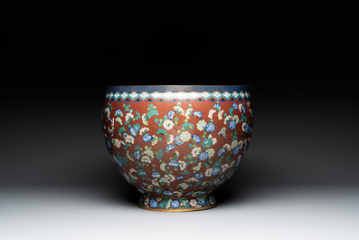 A Chinese cloisson&eacute; 'butterfly' jardini&egrave;re, 20th C.