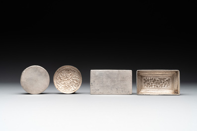 Eight silver betel chewing utensils, Southeast Asia, 19/20th C.