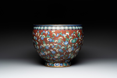 A Chinese cloisson&eacute; 'butterfly' jardini&egrave;re, 20th C.