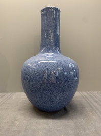 A Chinese powder-blue bottle vase, 19/20th C.