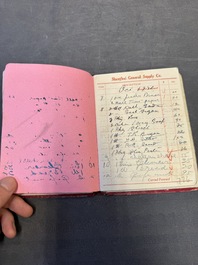 11 bulletins about the Cathay Hotel, a report of the Sino-Belgian Friendship Association and a pass book of Shanghai General Supply Co., 20th C.