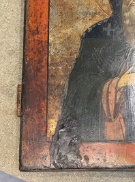 An icon of Saint Anthony and Christ, Russia, 18th C.