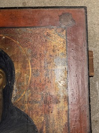An icon of Saint Anthony and Christ, Russia, 18th C.