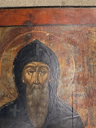 An icon of Saint Anthony and Christ, Russia, 18th C.
