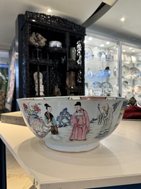 A fine Chinese famille rose 'Xi Xiang Ji' punch bowl, Yongzheng