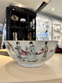 A fine Chinese famille rose 'Xi Xiang Ji' punch bowl, Yongzheng