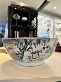 A fine Chinese famille rose 'Xi Xiang Ji' punch bowl, Yongzheng