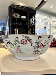 A fine Chinese famille rose 'Xi Xiang Ji' punch bowl, Yongzheng
