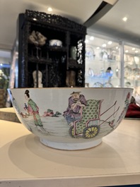 A fine Chinese famille rose 'Xi Xiang Ji' punch bowl, Yongzheng