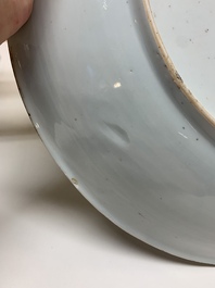 A Chinese famille rose 'horserider' dish, Yongzheng/Qianlong