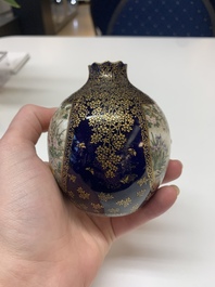 A fine Japanese Satsuma vase, Kinkozan 錦光山造 mark, Meiji, 19th C.