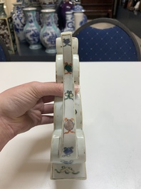 A very rare Chinese famille verte 'longevity' ewer and cover, Kangxi