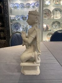 An Indian marble sculpture of Vishnu, 18/19th C.