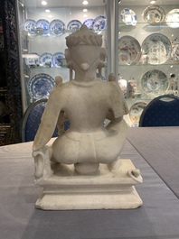 An Indian marble sculpture of Vishnu, 18/19th C.