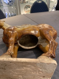 A Chinese sancai-glazed model of a horse, Tang
