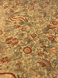 A Japanese embroidered silk with six tigers in the bamboo forest, 應舉 mark, Meiji, 19th C.