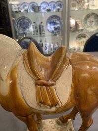 A Chinese sancai-glazed model of a horse, Tang