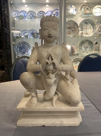 An Indian marble sculpture of Vishnu, 18/19th C.