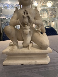 An Indian marble sculpture of Vishnu, 18/19th C.