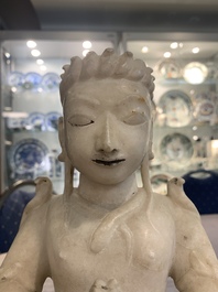 An Indian marble sculpture of Vishnu, 18/19th C.