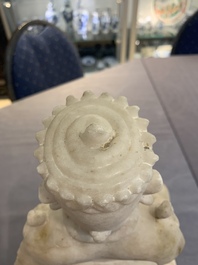 An Indian marble sculpture of Vishnu, 18/19th C.
