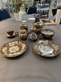 12 Chinese capucin-ground wares, Yongzheng/Qianlong