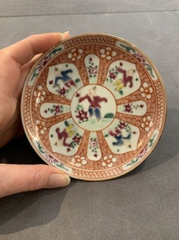 12 Chinese capucin-ground wares, Yongzheng/Qianlong
