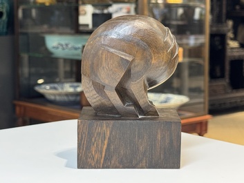 Zakopane School: wooden carving of a fox, marked on the base, Poland, late 19th/early 20th C.