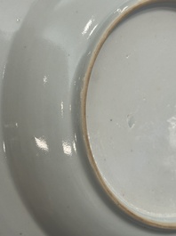 A 28-piece Chinese gilt-decorated sepia 'mandarin subject' service, Jiaqing