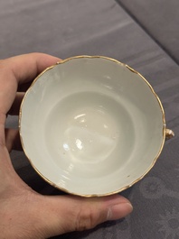 A 28-piece Chinese gilt-decorated sepia 'mandarin subject' service, Jiaqing