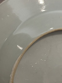 A 28-piece Chinese gilt-decorated sepia 'mandarin subject' service, Jiaqing