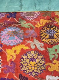 A series of four very large Sino-Tibetan thangkas of the Four Heavenly Kings, 19th C.