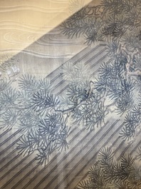 Chinese School: 'Vibrant court scene with an emperor', ink and colour on silk, 18th C.