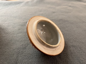 A Chinese Canton famille rose 'mandarin subject' bowl and a covered ewer, Qianlong