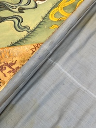 A series of four very large Sino-Tibetan thangkas of the Four Heavenly Kings, 19th C.
