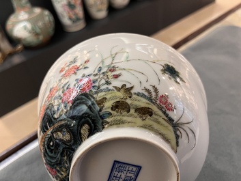 A Chinese famille rose 'pheasants and flowers' bowl, Yongzheng mark, Republic