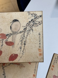 Zhao Yunyu 趙蘊玉 (1916-2003): 'Eight paintings about birds and flowers', ink and colour on silk