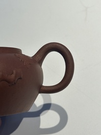 Three Chinese Yixing stoneware teapots and covers, 18th C.