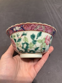 Six Chinese famille rose 'phoenix and peony' bowls and plates for the Straits or Peranakan market, Republic