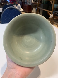 Seven Chinese Longquan celadon wares, Yuan/Ming