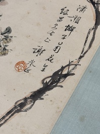 Zhang Daqian 張大千 (1898-1983): 'Crab and chrysanthemum', ink and colour on paper, dated 1948
