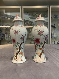 Five Chinese famille rose and verte wares, Kangxi/Qianlong