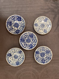 An impressive collection of 50 Chinese Dehua blue and white wares, 19th C.