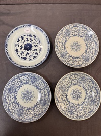 An impressive collection of 50 Chinese Dehua blue and white wares, 19th C.