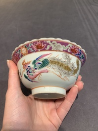 Six Chinese famille rose 'phoenix and peony' bowls and plates for the Straits or Peranakan market, Republic