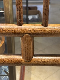 Two Chinese hardwood clothing racks, 19th C.