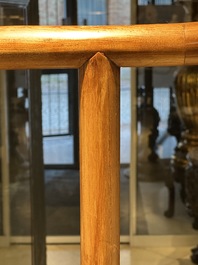 Two Chinese hardwood clothing racks, 19th C.
