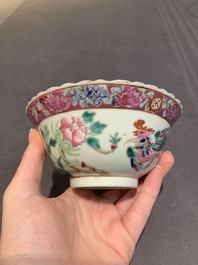 Six Chinese famille rose 'phoenix and peony' bowls and plates for the Straits or Peranakan market, Republic